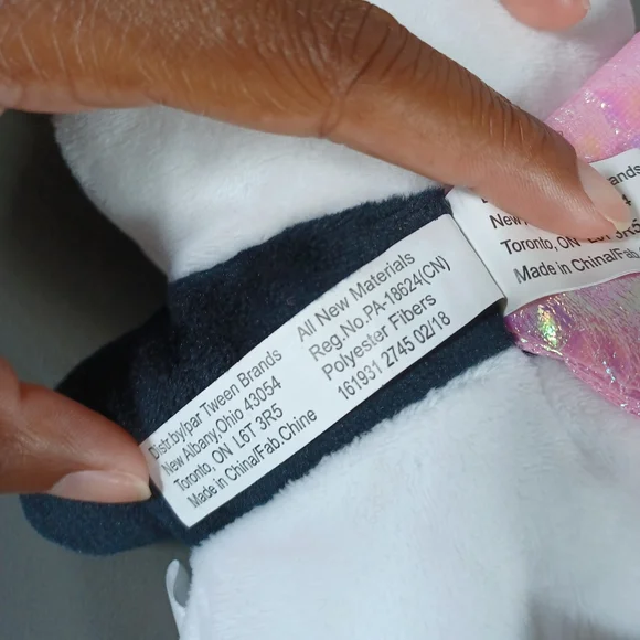 •8" Justice Pandacorn Plush Panda Bear Unicorn Stuffed Animal Toy Pink Wings - Picture 15 of 15